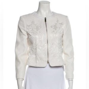 Ted Baker Evening Jacket  Embroidered Accent & Collarless